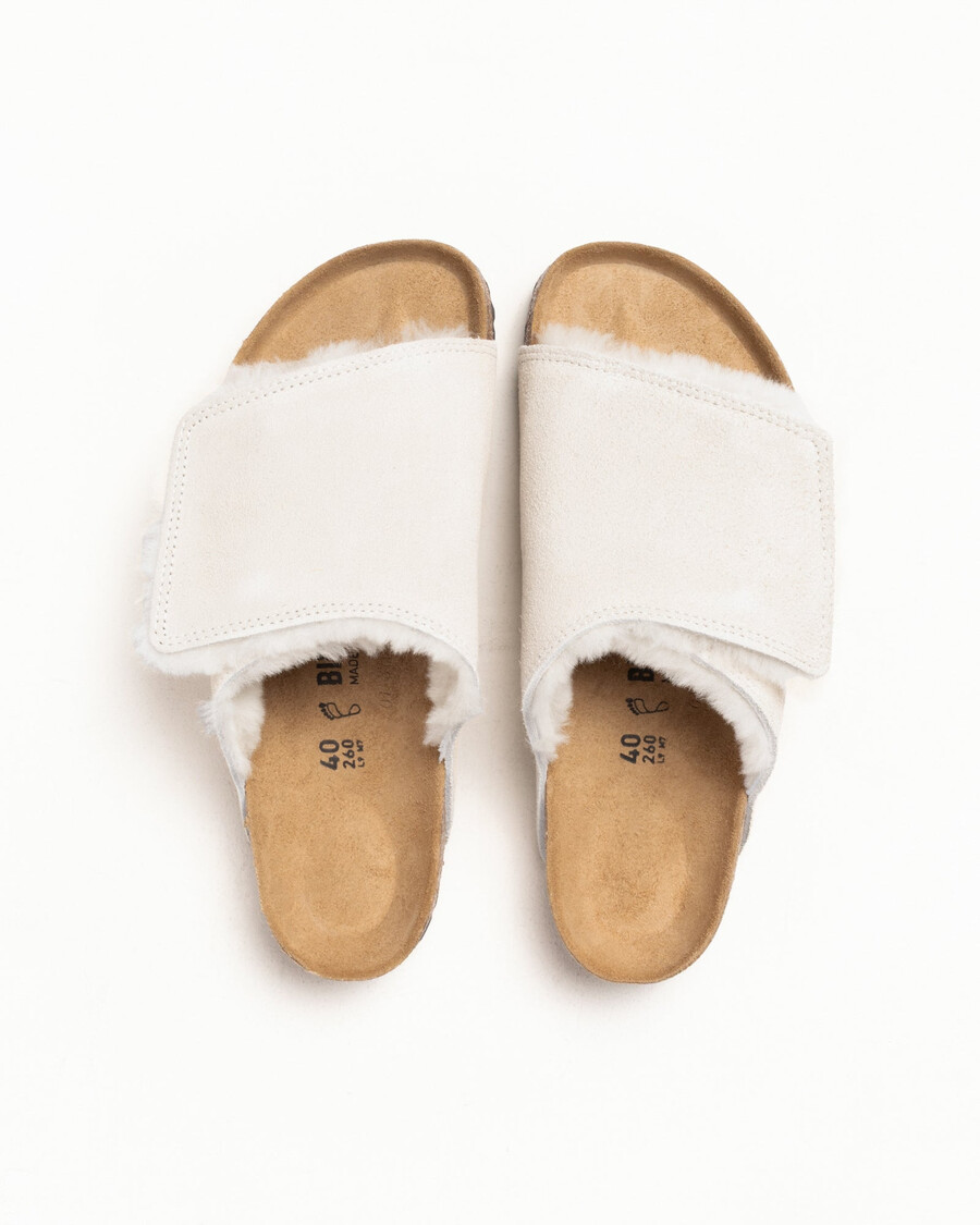 stüssy birkenstock solana shearling pantolette