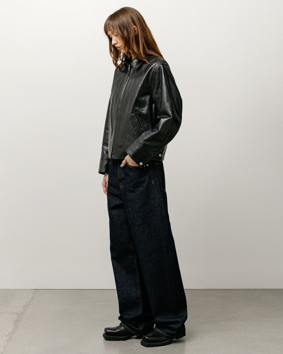 entspannte jeans aus denim