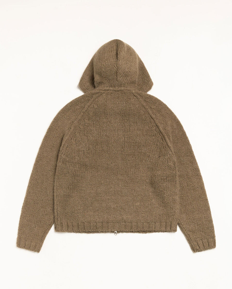 grobstrick-kapuzenjacke mit reißverschluss