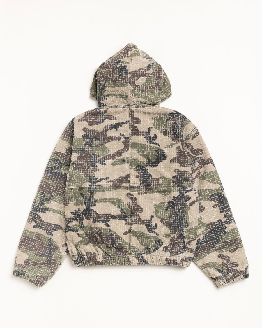 arbeitsjacke aus tarnstoff canvas nadelstich waldtarnmuster