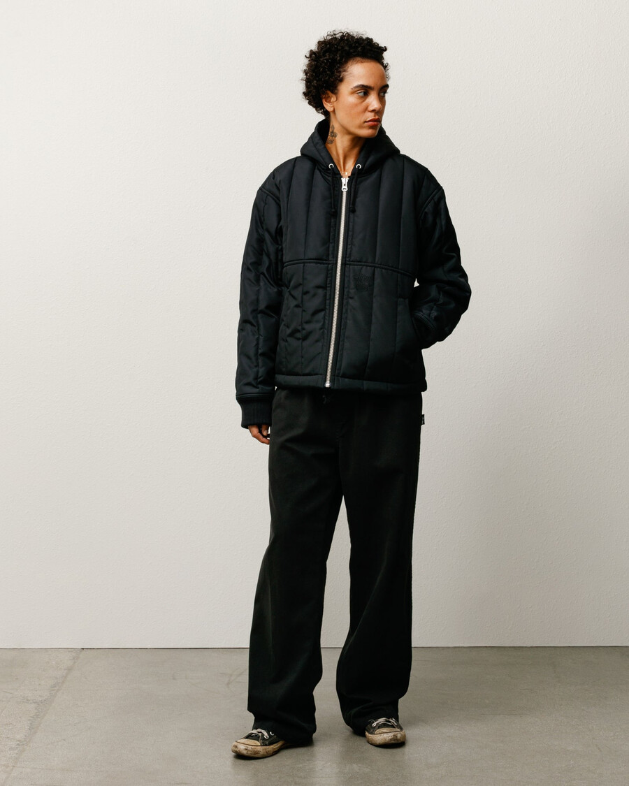 gesteppte nylon-arbeitsjacke