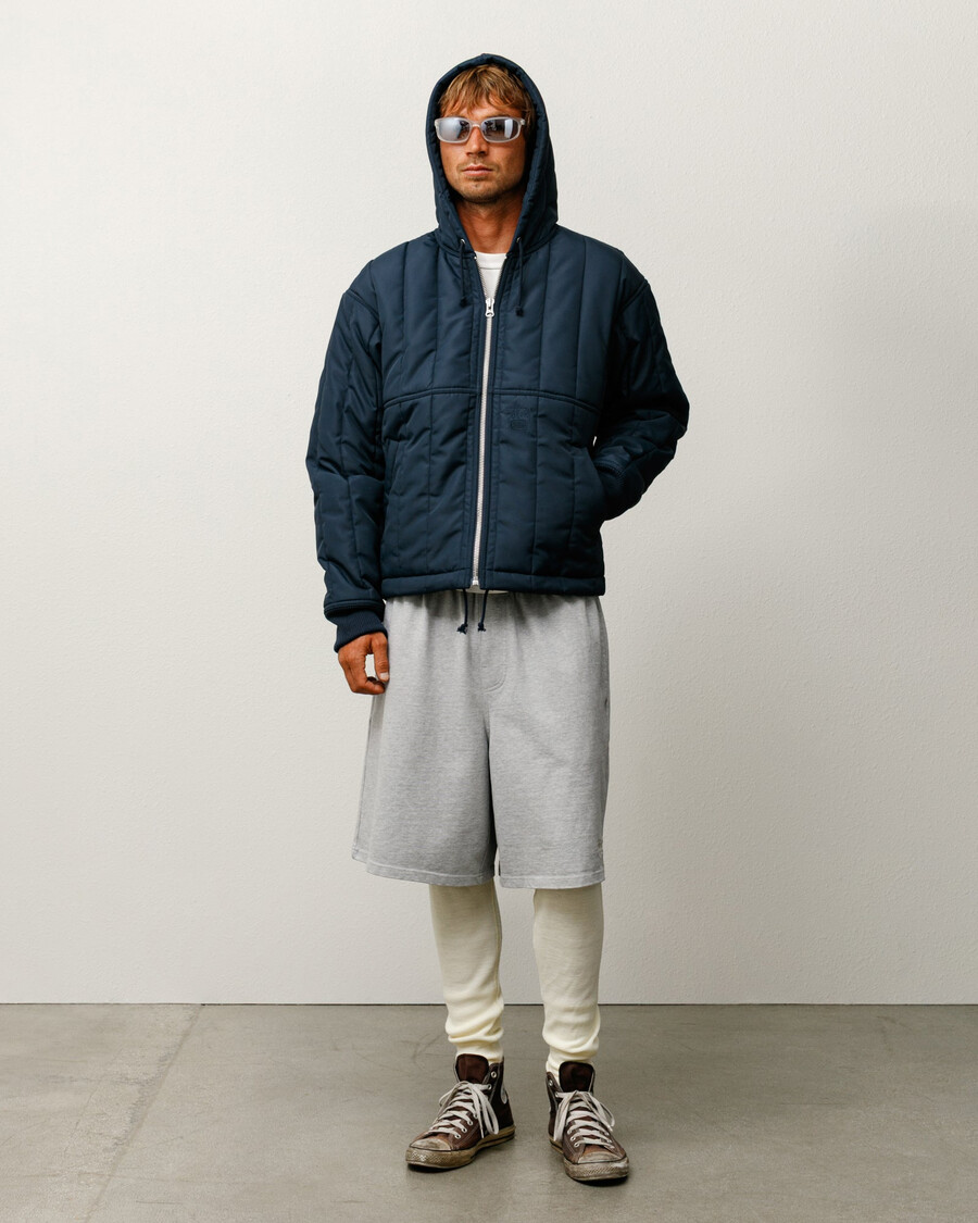 gesteppte nylon-arbeitsjacke