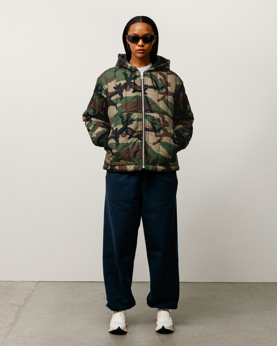 gesteppte nylon-arbeitsjacke