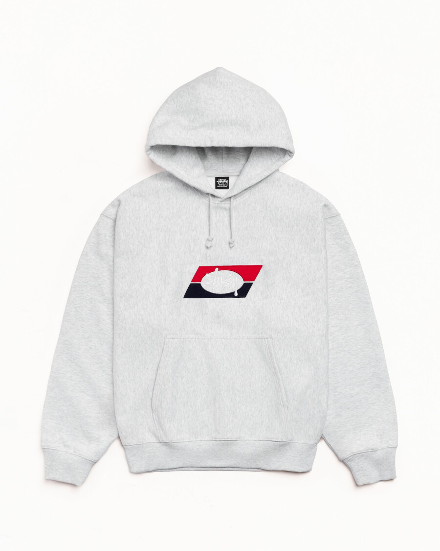 hoodie mit doppelstreifenstickerei
