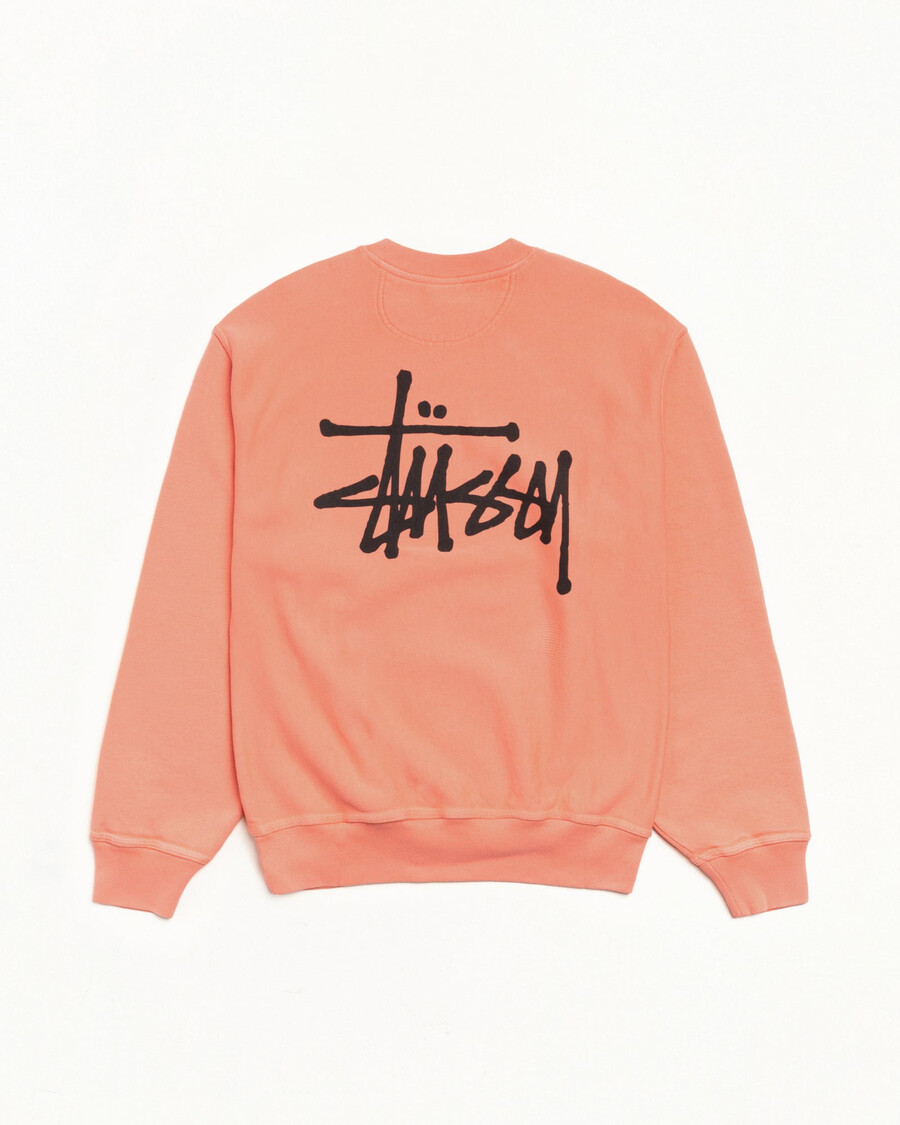 basic stüssy crew pigmentgefärbt
