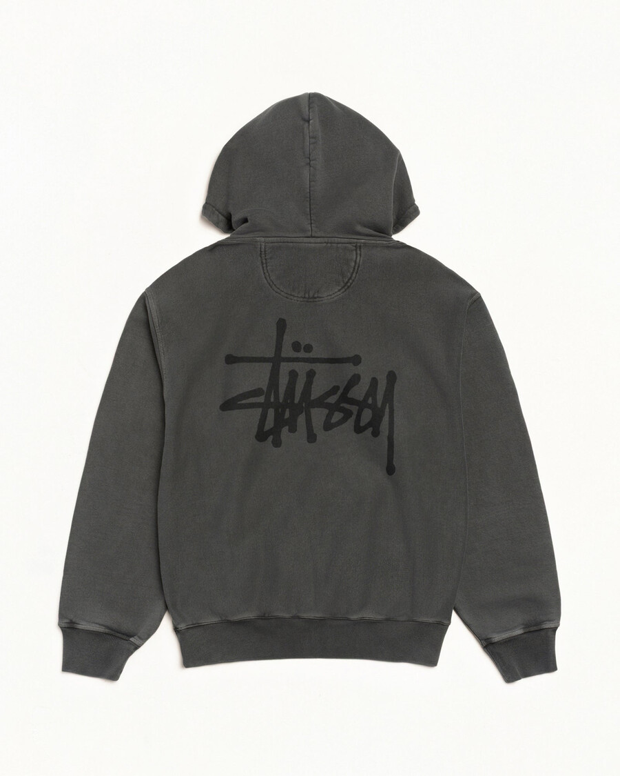 basic stüssy hoodie pigmentgefärbt