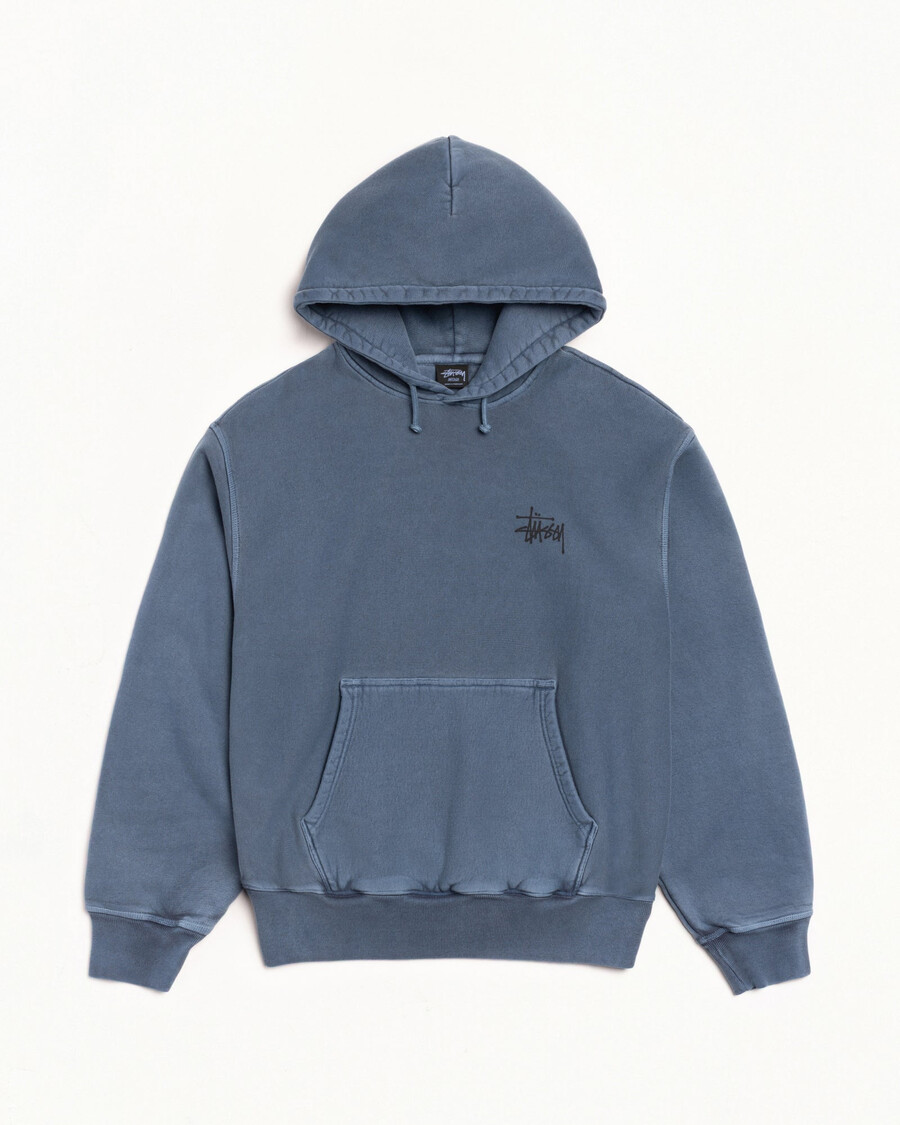 basic stüssy hoodie pigmentgefärbt