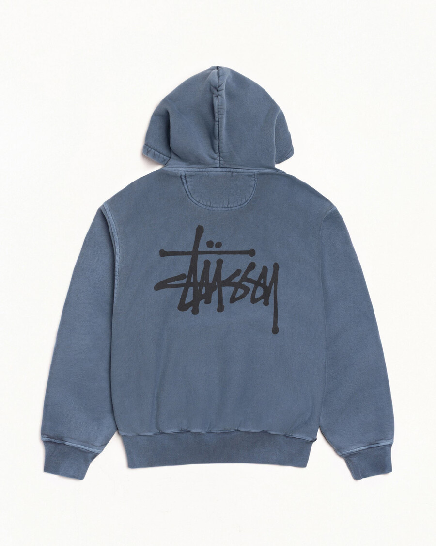 basic stüssy hoodie pigmentgefärbt
