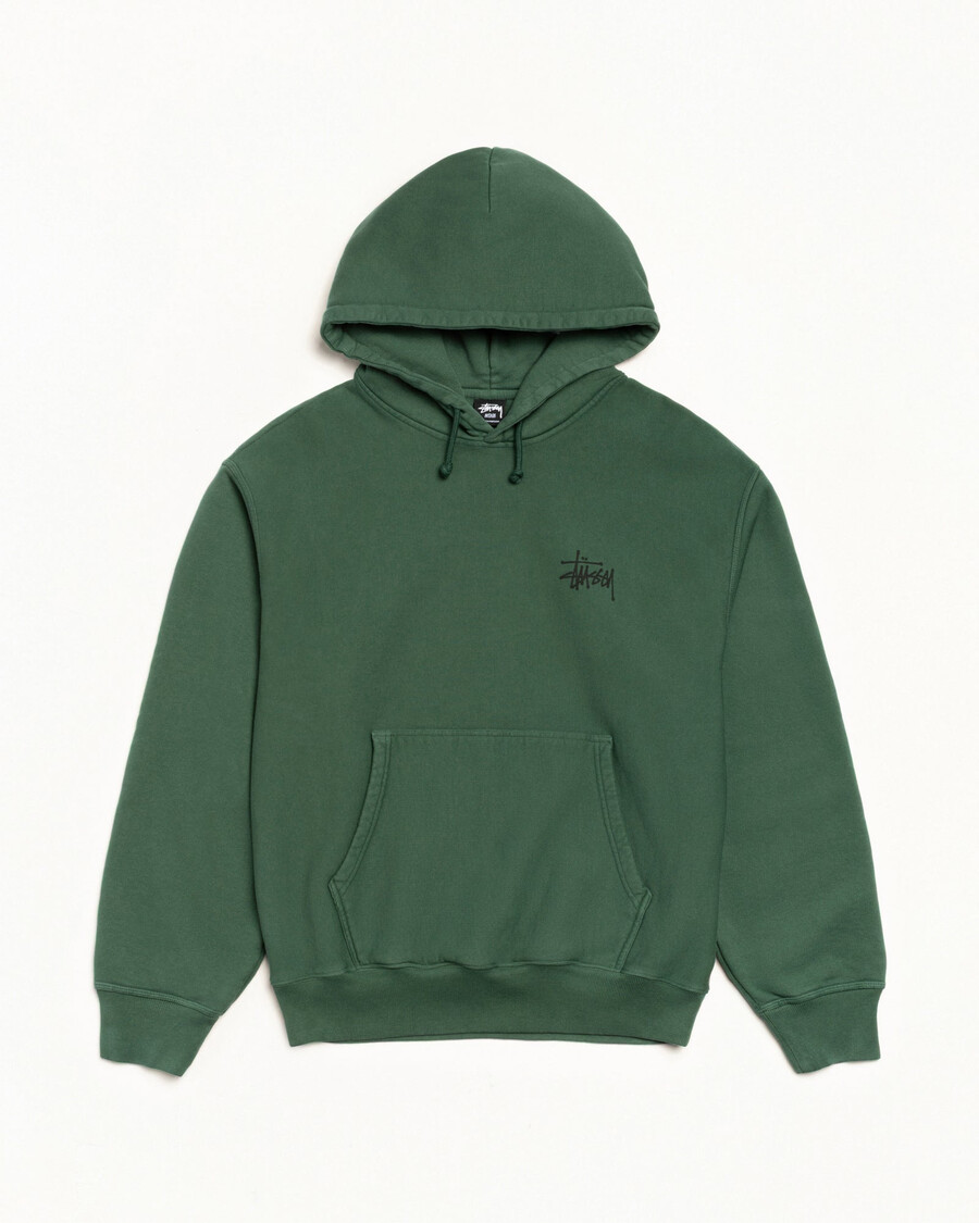 basic stüssy hoodie pigmentgefärbt