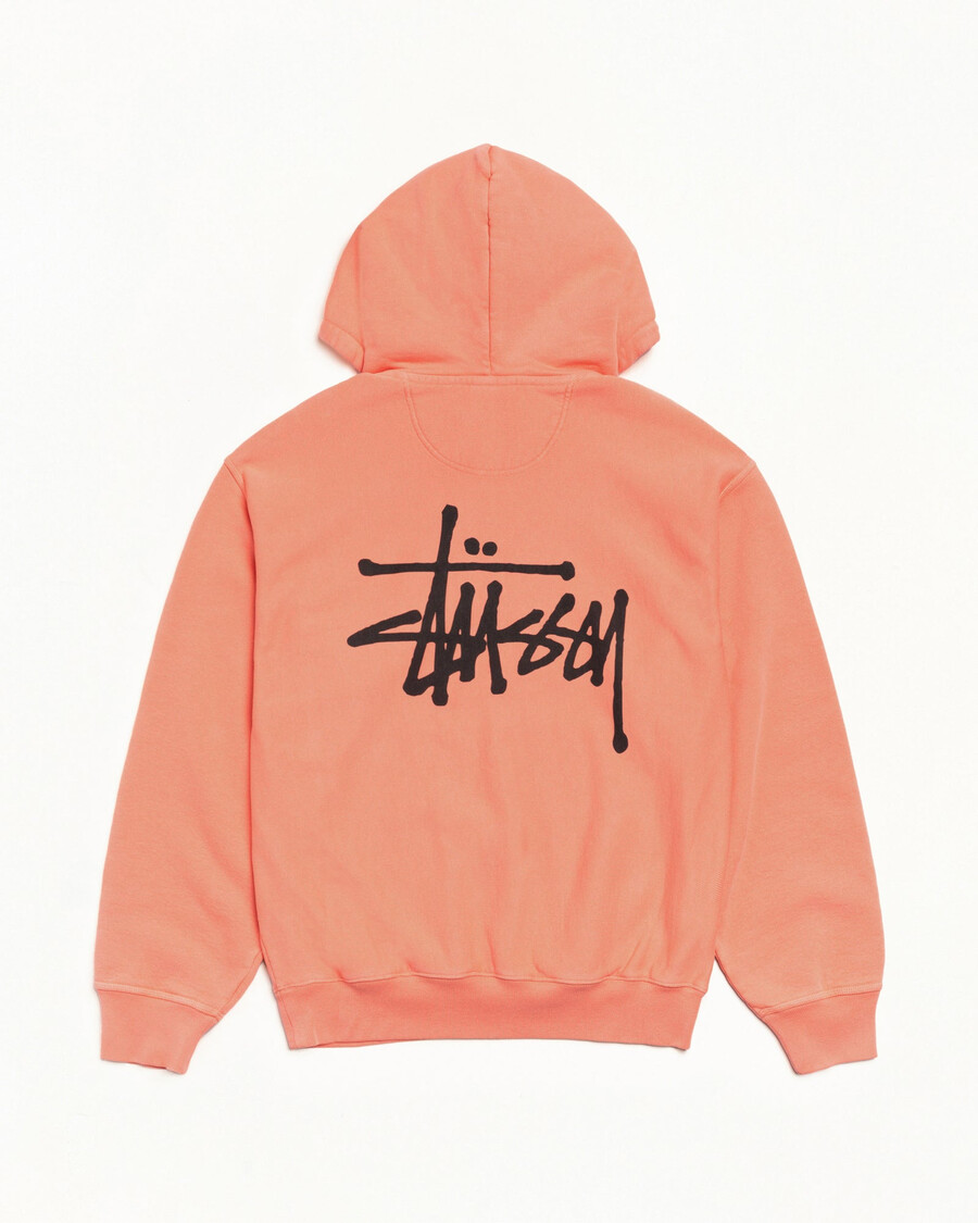 basic stüssy hoodie pigmentgefärbt