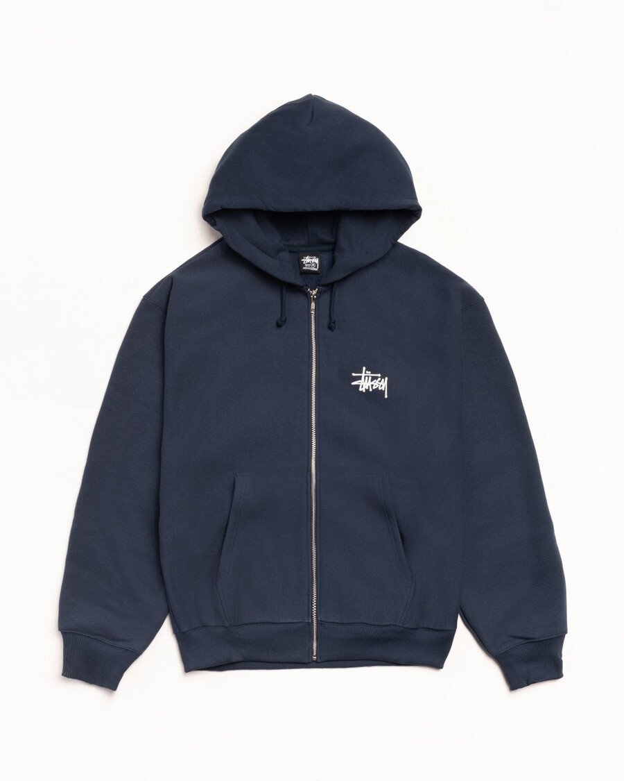 stüssy basic zip hoodie