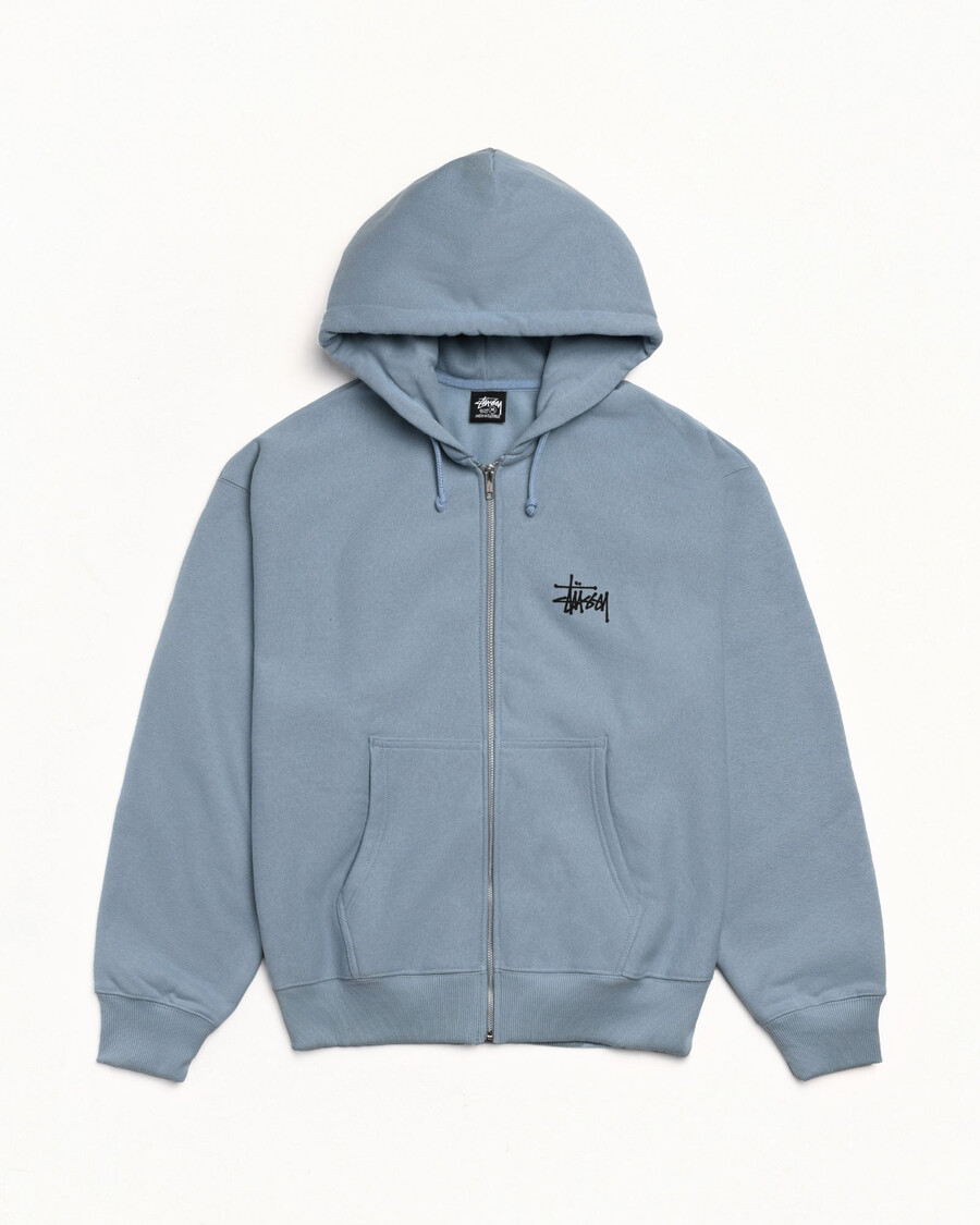 stüssy basic zip hoodie