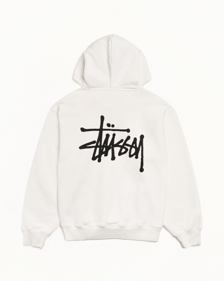 stüssy basic zip hoodie pigmentgefärbt