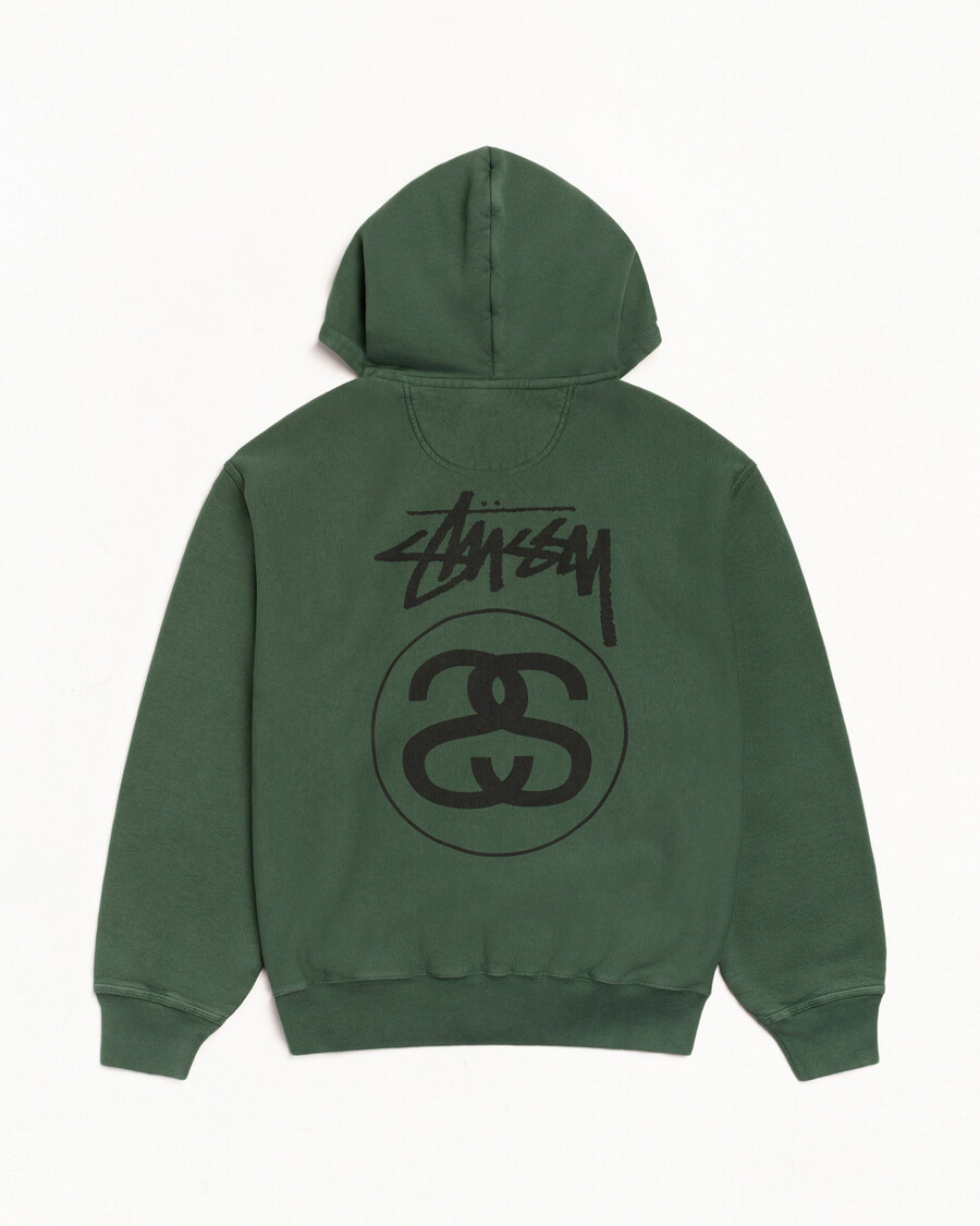 stock link zip hoodie pigment dyed