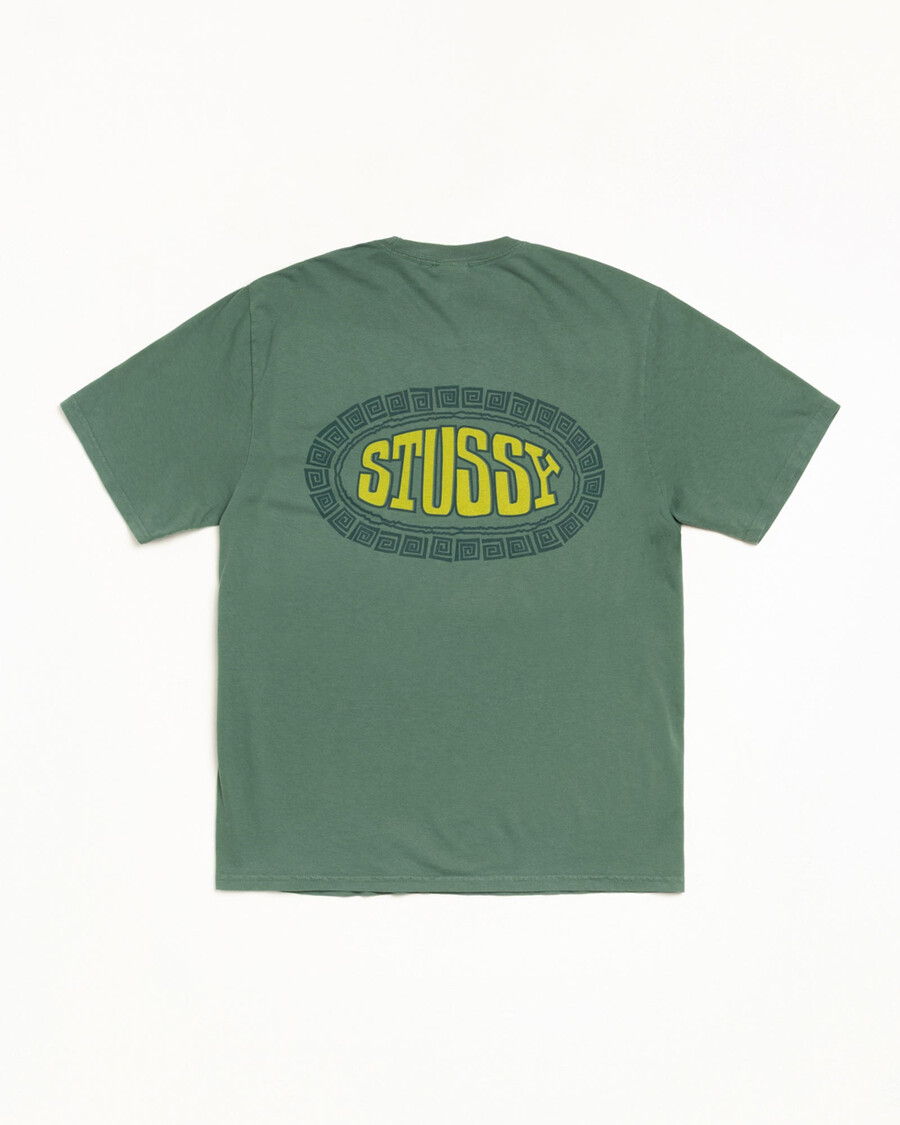 fliese oval tee pigment gefärbt