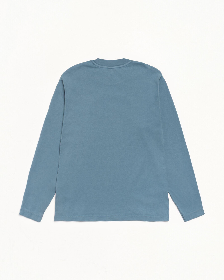gefärbtes langarm-t-shirt mit stehkragen