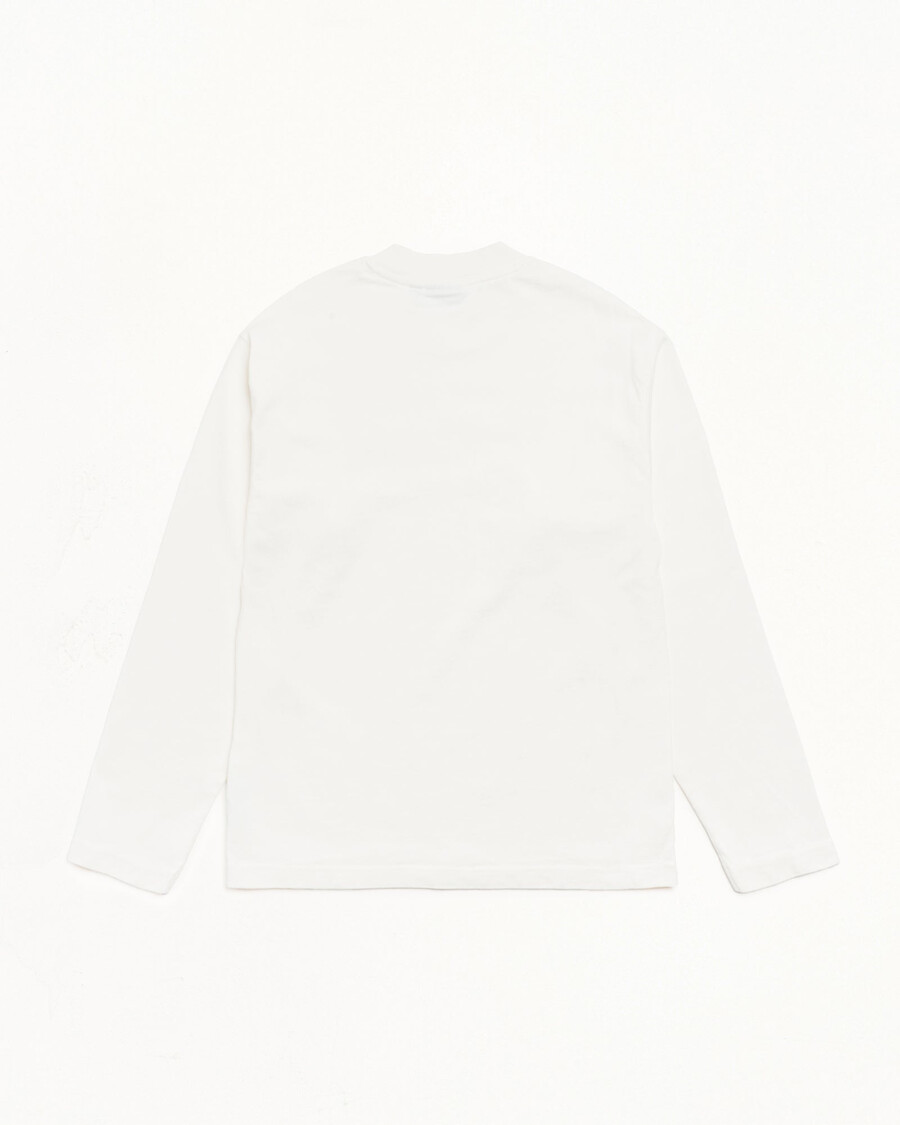 gefärbtes langarm-t-shirt mit stehkragen